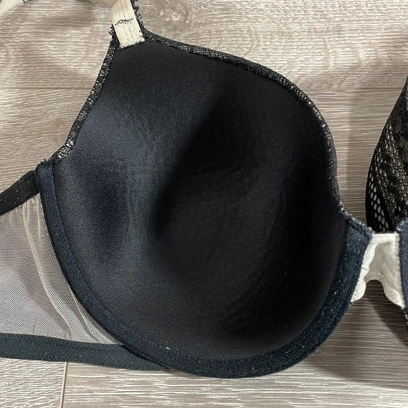 Victoria’s Secret Lined Perfect Coverage Bra Black Lace 38D - Picture 9 of 16